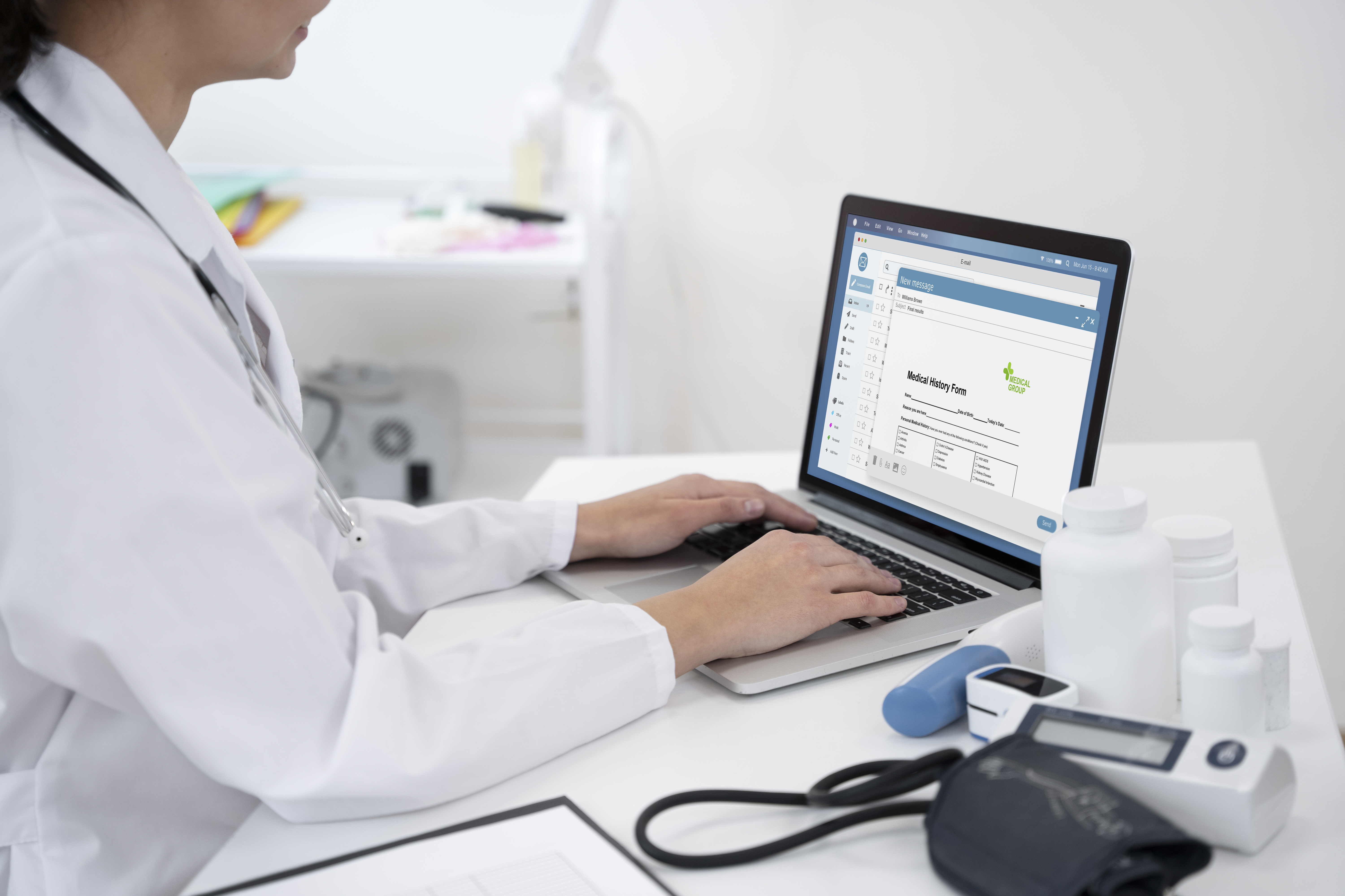 Patient viewing liver test reports on portal